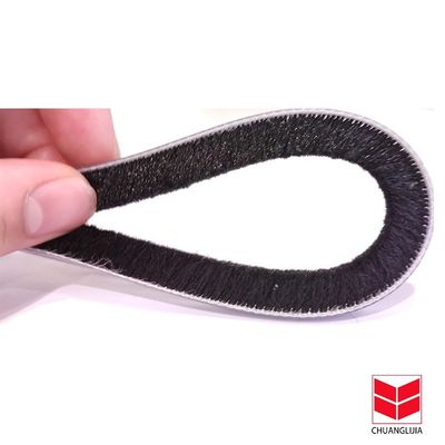 Dây dán tự dán cho cửa và cửa sổ nhôm Mohair Brush Wool Pile Groove Threshold Sealing Strip