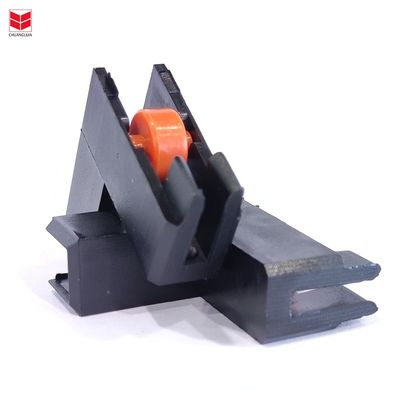 Custom L hình dạng nhôm cửa trượt kính đáy cuộn nylon bánh đơn cho thương mại