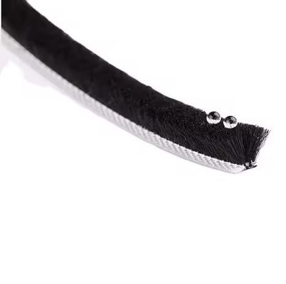 Thiết kế hiện đại Phòng hộ gia đình Door Brush Weatherstripping Grey Silicon Wool Pile 7 * 6mm Kích thước Antidust Window Seal Strip Đa năng
