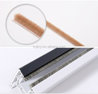 Mảng hồ sơ nhôm cửa vào Đồi thời tiết với PVC Fin 100% vật liệu PP màu đen/XUỐT/MÀU/MÀU/NHIẾU