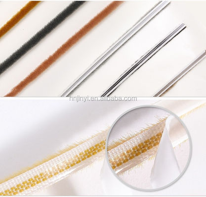 Đống chống gió Dải thời tiết cho cửa và cửa sổ Gap Self-adhesive Silicone 3-25mm Độ cao đống 3-50mm chiều rộng đối diện